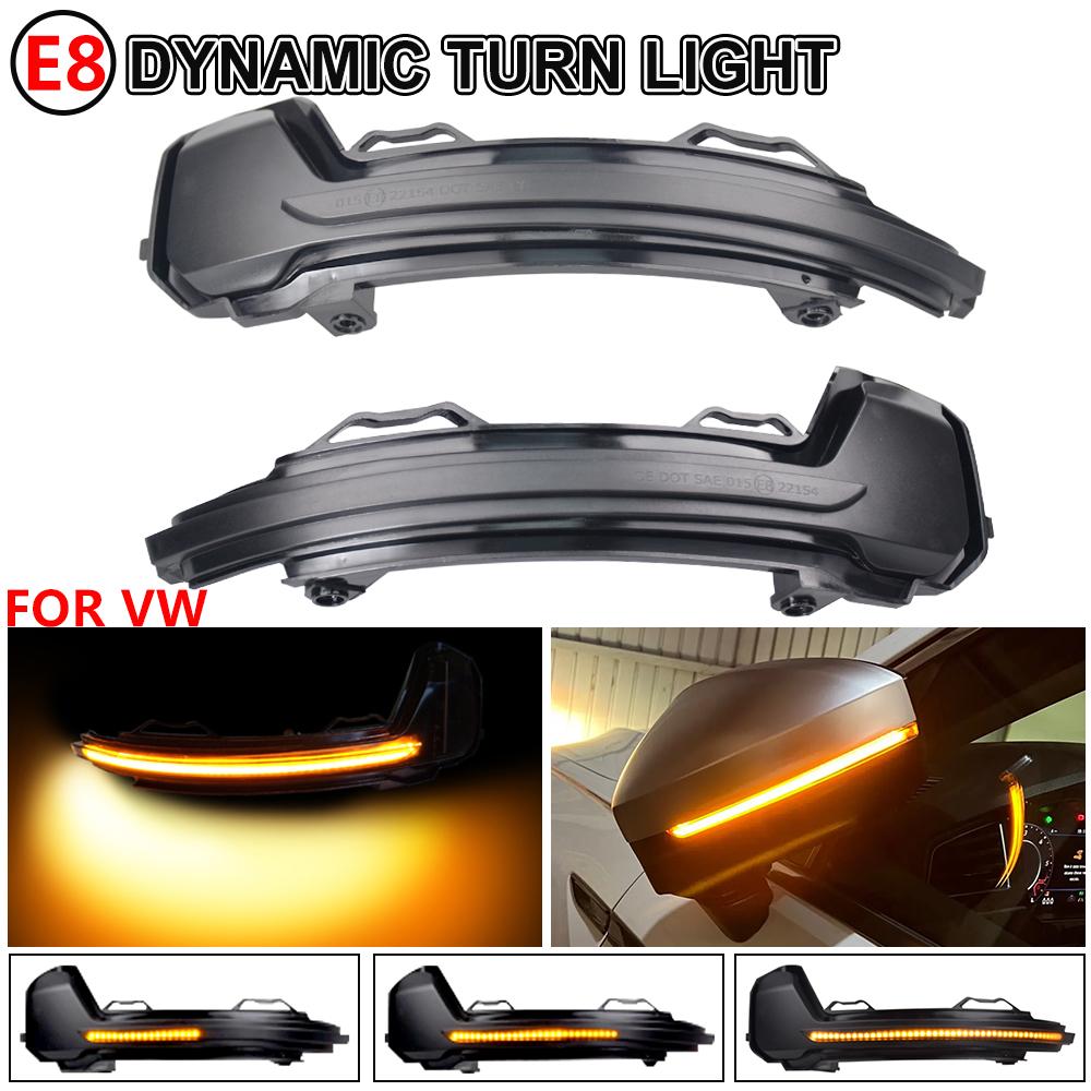 För Volkswagen Tiguan MK2 II R 5N MK3 Dynamisk Blinkers LED Sidoving Spegelindikator Blinkers Sekventiellt Ljus