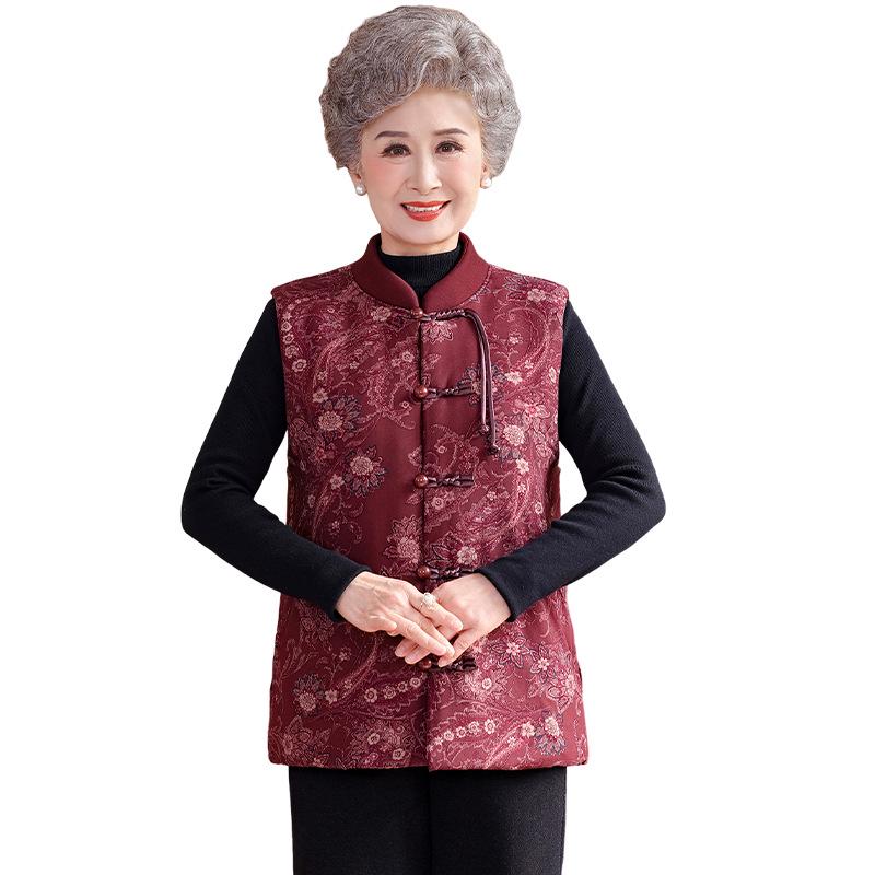 Grandma Style Cotton Padded Vest: Warm Chinese-Inspired Design for Autumn & Winter 2025