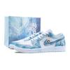 Air Jordan 1 Monta las Olas del Éxito Resistente a la Abrasión Caña Baja Zapatillas de Baloncesto Vintage para Hombre Azul Blanco 553558-400(Equipo836-)