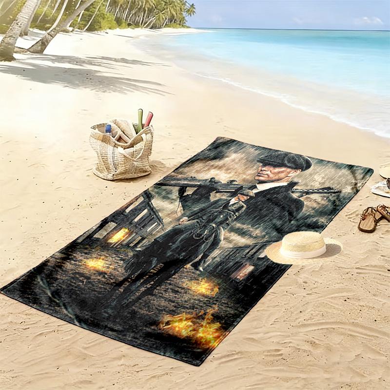 Peaky Blinders Print Beach Towel, Large Soft Quick Dry Towel for Beach Camping Swimming