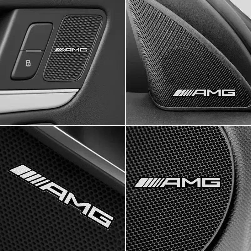 10Pcs Car Audio Stickers Speaker Steering Wheel Decorative Sticker For Mercedes Benz AMG W204 W205 W203 W211 W212 W213 W201 W210