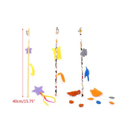 Lovely Cat Tassel Toy Cat Wand Toy Tassels Clouds with Bells for Indoor Cats Kitten Playing- Chasing