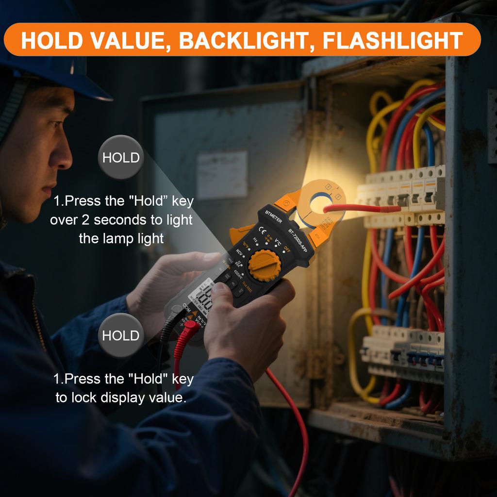 Best Bluetooth Clamp Meter For Beginners, AC/DC Voltage & Current, Non-Contact Voltage Detection,  Auto-Ranging Multimeter Tools