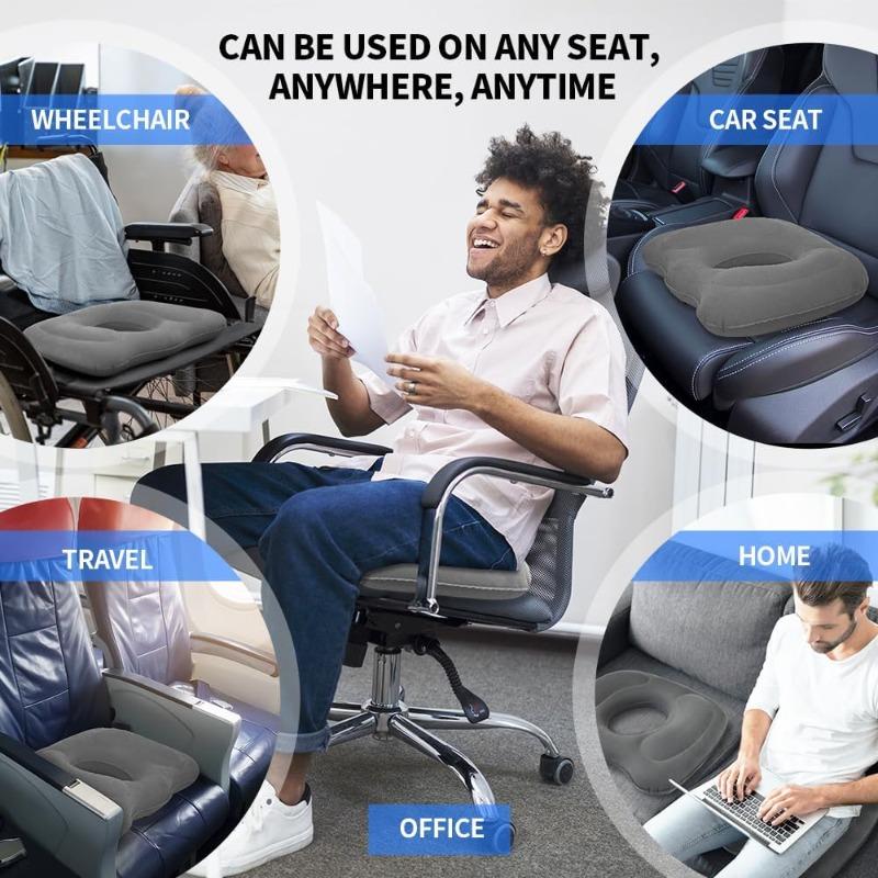 Multifunkční sedák, Nafukovací kruhový polštář - Polštář na hemoroidy pro kostrč, Pooperační bolest, Poporodní těhotenství, Ischias, Proleženiny