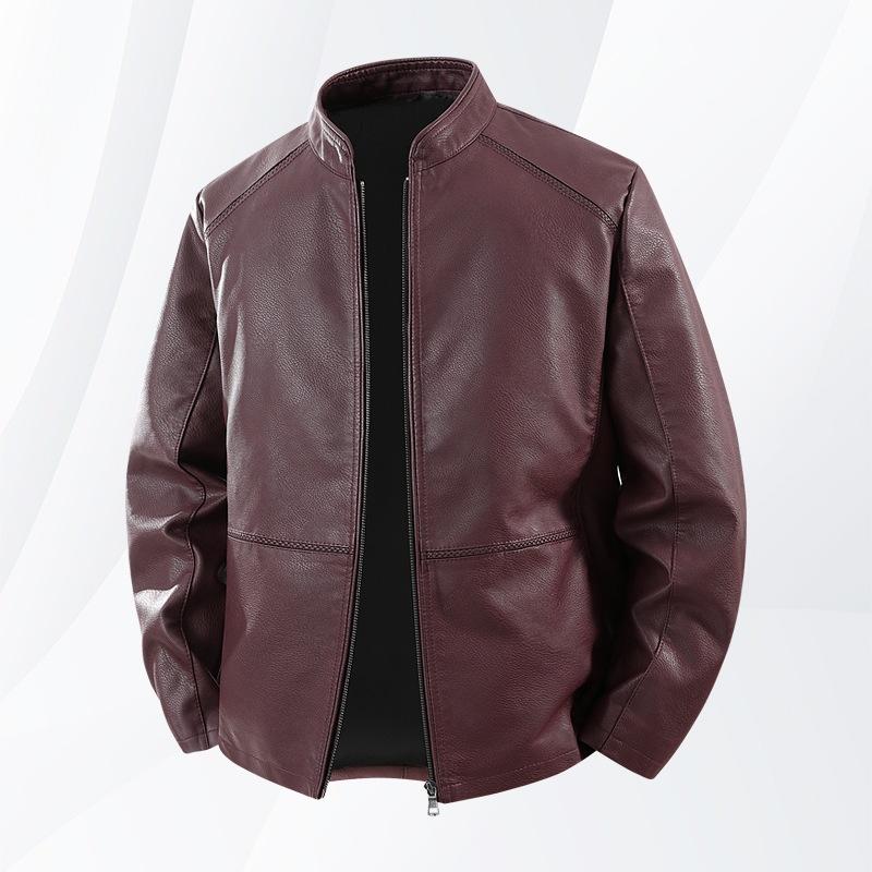 Men's Leather Jacket New Men's Leather Jacket Autumn and Winter Men's Clothing Locomotive Leather Jacket Men's
