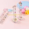 F26C 4 Pcs Plastic Ruler Straight Ruler with Dream Trip Design Plastic Measuring Tool for Student School Office
