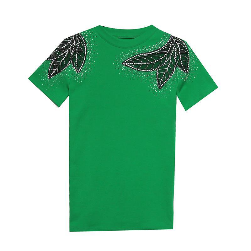 2024 Women's Slim Fit Lace Hollow Diamond Tee - Short-Sleeved, Round Neck Fashion for Spring/Summer