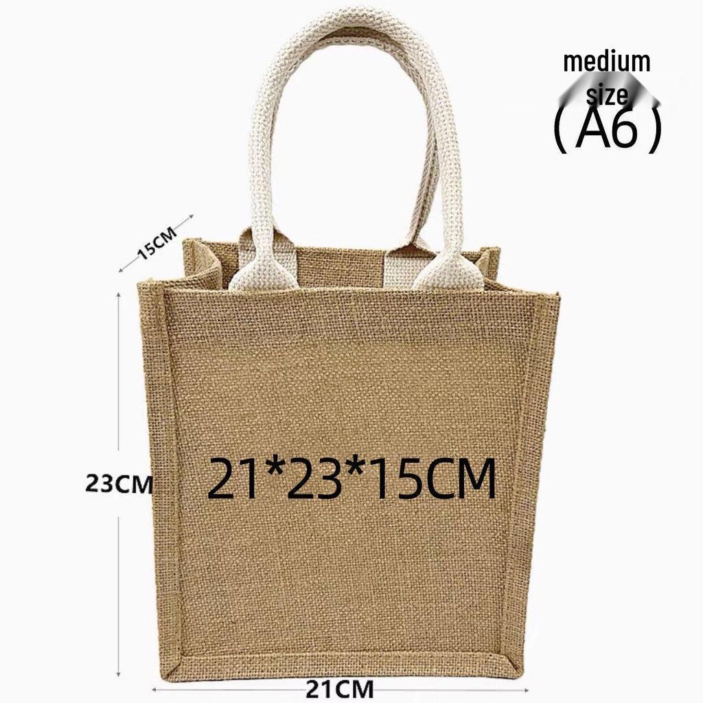 Hemp Canvas Tote with Logo - Linen Souvenir & Gift Bag for Weddings
