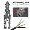 Cable Wire Stripper Multifunctional Crimper Pliers Cable Peeling Pliers Sharp Edge Wire Cutting Pliers Portable Electrician Tool