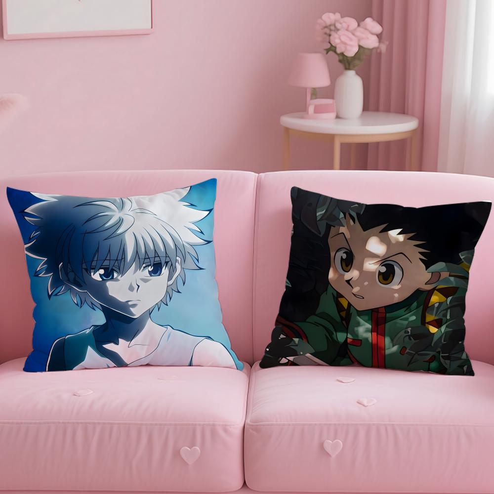 Klassische Anime HUNTER HUNTER Kissenhülle Weich & Leicht zu Waschen Kissenbezug – Vielseitig für Sofa, Bett, Reise und Büro
