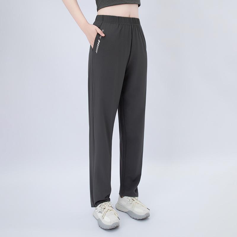Summer Women's Letter Printed Pocket Casual Pants, Comfortable Plus Size Youth Student Sports Running Harem Pants