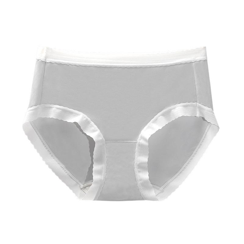 Women S Mid Waist Breathable Antibacterial Triangle Underwear Summer Thin Ice Silk Cotton Crotch Underwear