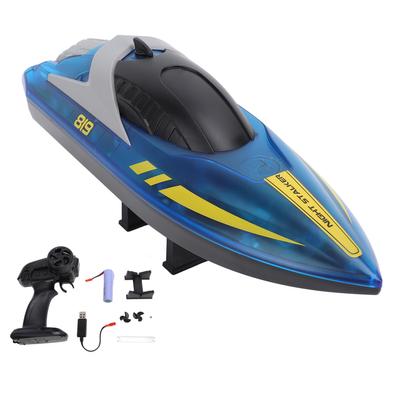 Remote Control Boat LED Light Flip Boat Reset 2.4GHz Far Distance Rechargeable RC Racing Boat for