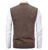 Men's Slim Fit Velvet-Thickened Knit Vest for Autumn/Winter