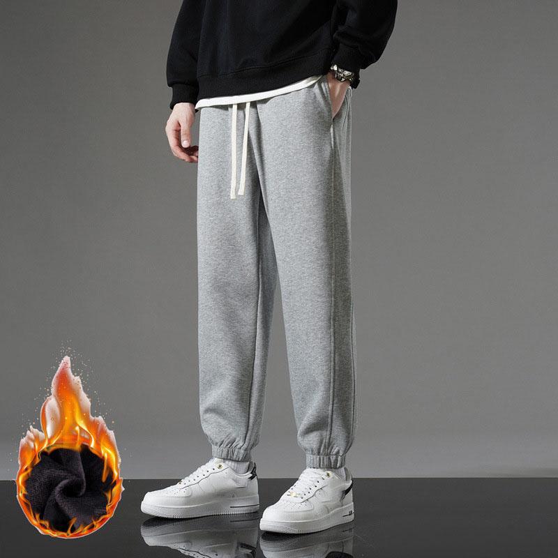 Y2k Korean Men Basic Blank Solid Baggy Joggers Running Sports Pants Trousers Casual Grey Jogging Pants for Men Drawstring Pants