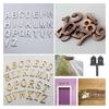 Door Number Plate 5cm Electroplated Abs Resin Silver Gold Bronze Black