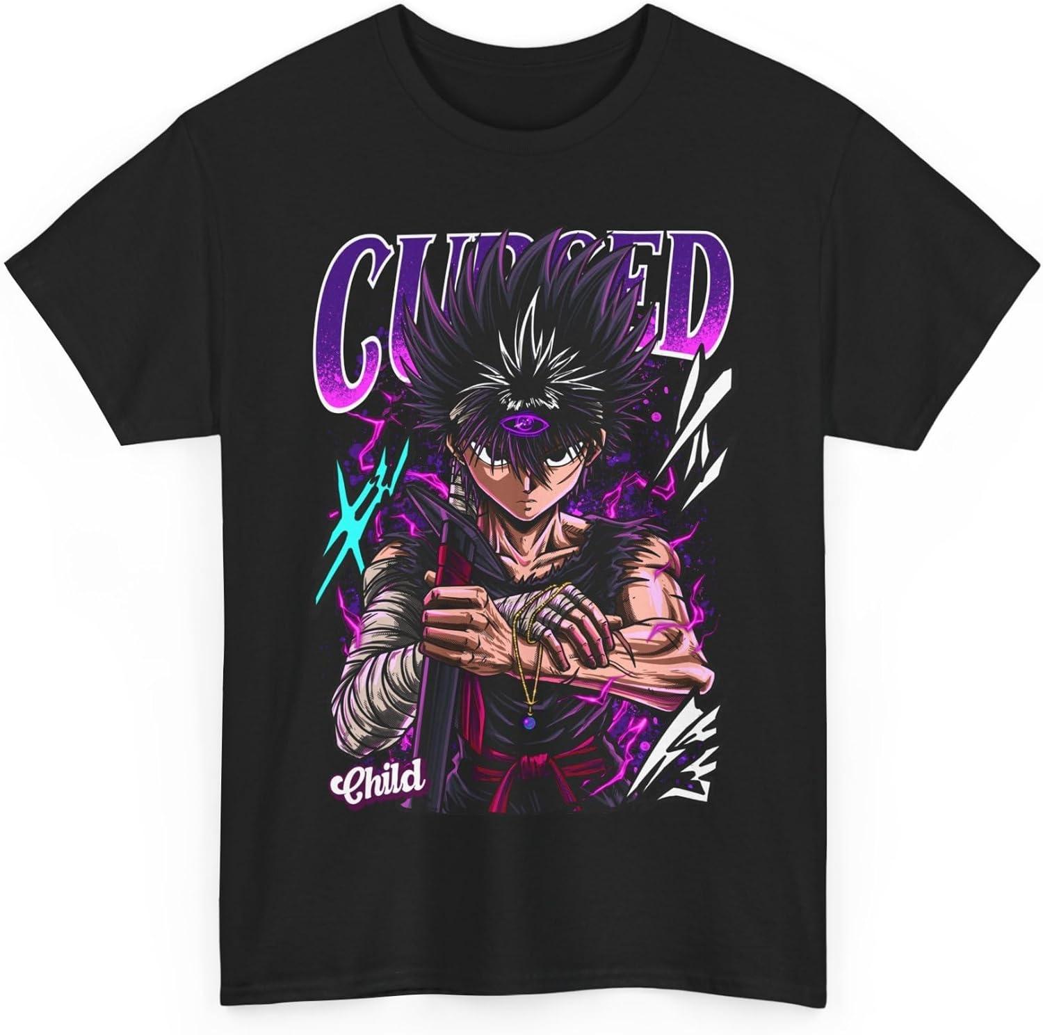 Unisex Tee Yu Yu Hakusho T Shirt Yusuke Kuwabara Kurama Hiei Anime Gift Hakusho Tee Anime T-Shirt 90s Anime Tee S