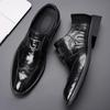 Fashion First Layer Sheepskin Business Dress Shoes for Men Retro British Leather Men's Luxury Shoes Fashion Spring Autumn Male Shoe