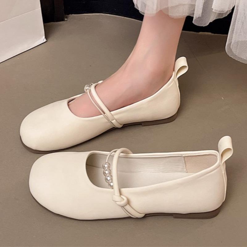

Fashion Bead Women Flats Shoes Elegant Fashion Loafers Shoes 2025 New Summer Sneakers Designer Dress Sandals Cozy Brand Zapatillas Mujer 35