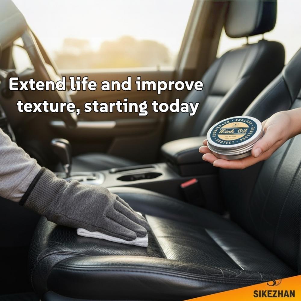 SIKEZHAN Leather Conditioner Balm – Clear Mink Oil for Car Seats & Interior  Transparent, Odorless Leather Care Cream
