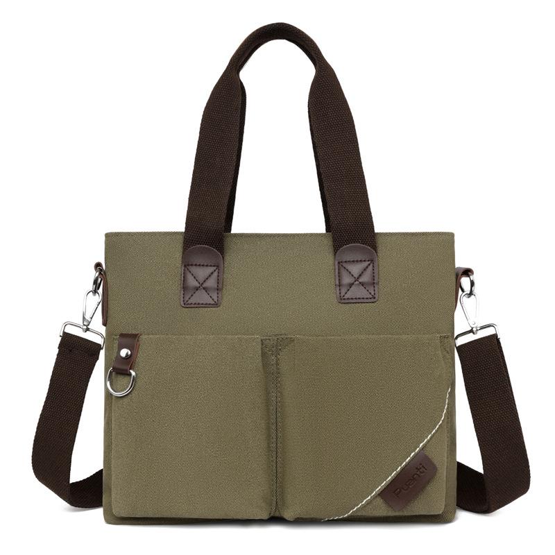 Canvas Shoulder Bag Men's Travel Handbag