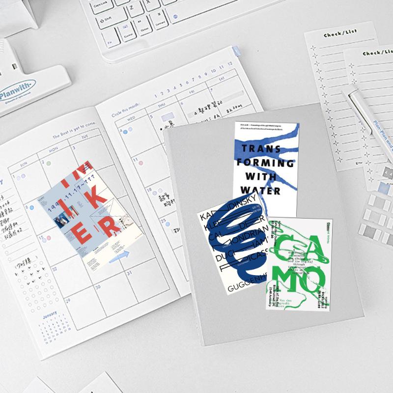 40Pcs/Set Bauhaus Avant-Garde Art Poster Painting Cool Graffiti Abstract Sticker Skateboard Phone Laptop Luggage Decals Stickers