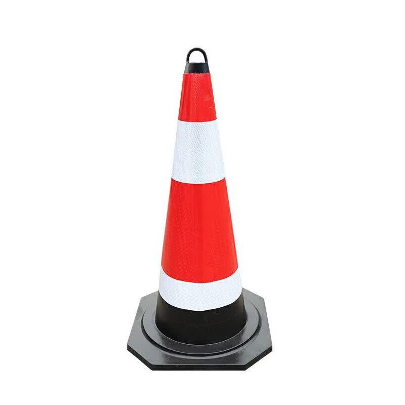 Reflective Rubber Traffic Cone with Handle