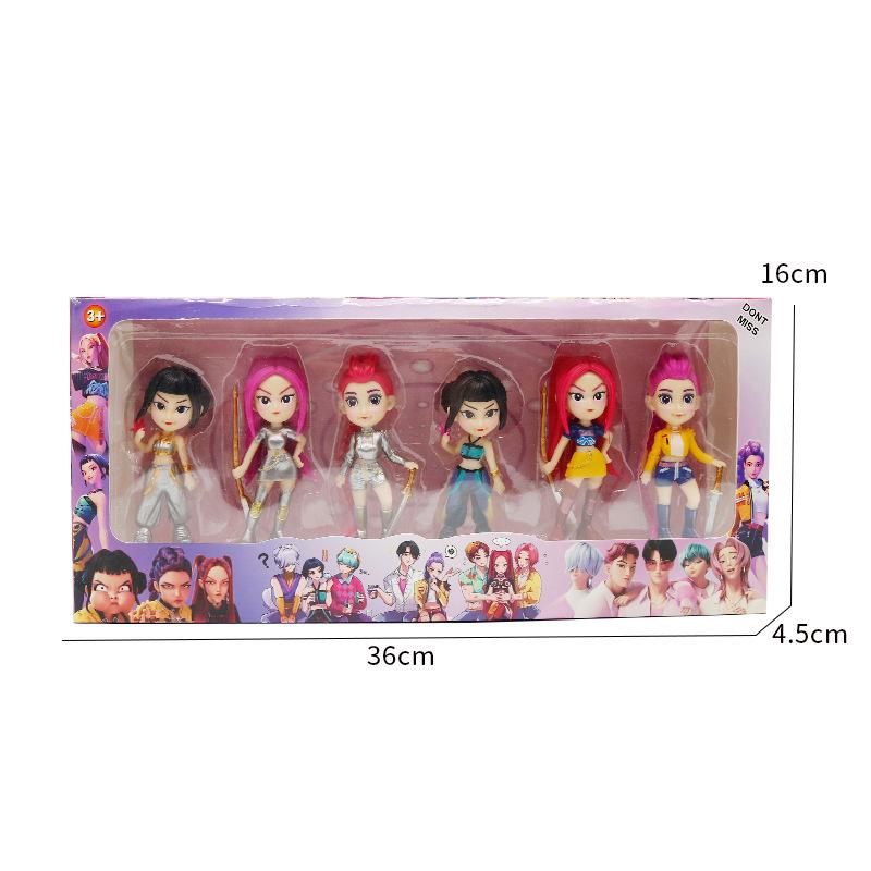 Sale Kpop Dämonenjäger Anime Figur Spielzeug Niedliche PVC Bewegliche Gelenke Actionfigur Modellpuppen Kinder Geburtstagsdekoration Geschenke