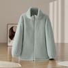Furry Cotton Padded Jacket for Women Autumn Winter Warm Coat Korean Style Thick Outerwear