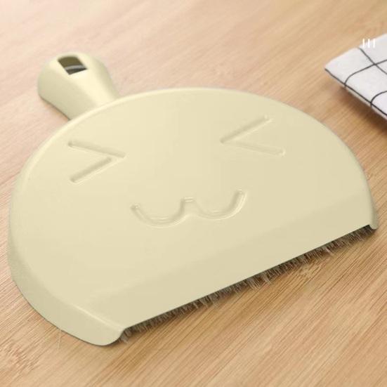 1 Set Mini Broom Dustpan Set Durable Compact Desktop Cleaning Brush Hanging Hole Design Brush Home Accessory