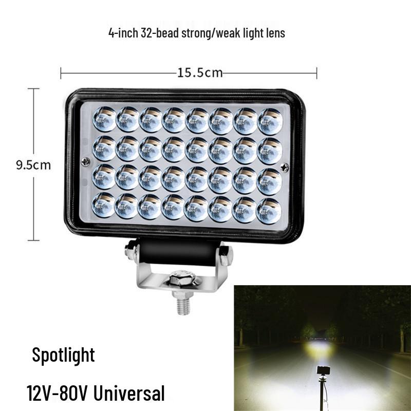 Super Bright LED Headlights for Electric Vehicles & Motorcycles, High/Low Beam, 12V