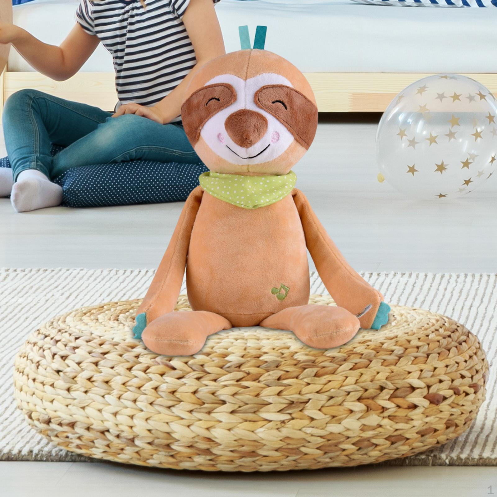 Мягкая игрушка-помощник для сна младенца, музыкальная светодиодная игрушка для детей. Sloth