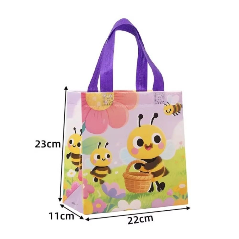 10Pcs Waterproof Gift Packaging Bags Reusable Flower Shopping Tote Bag  Kids Birthday Party