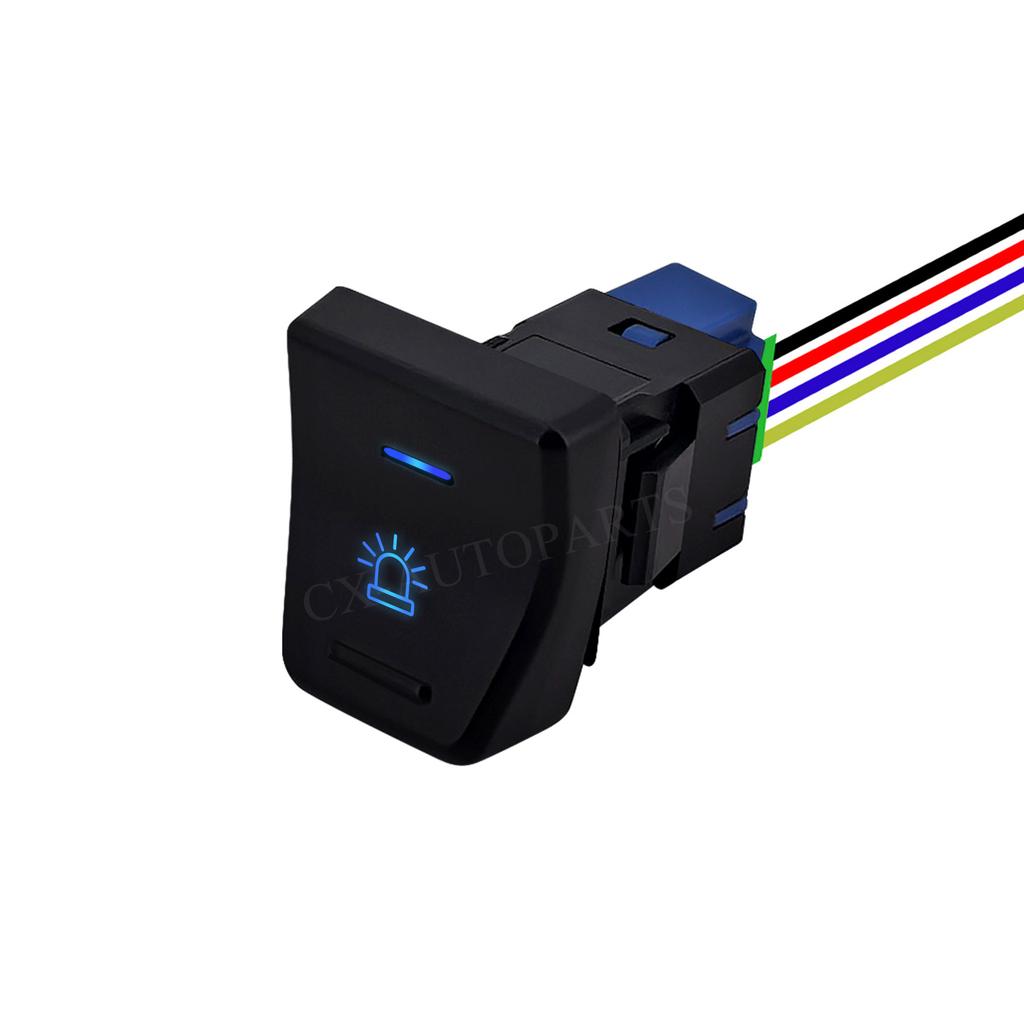 Blue LED Push Switch Interior Light Camera Power ON OFF for Toyota Wilanda RAV4 XA50 2020-2022 Dash Center Console Accessories