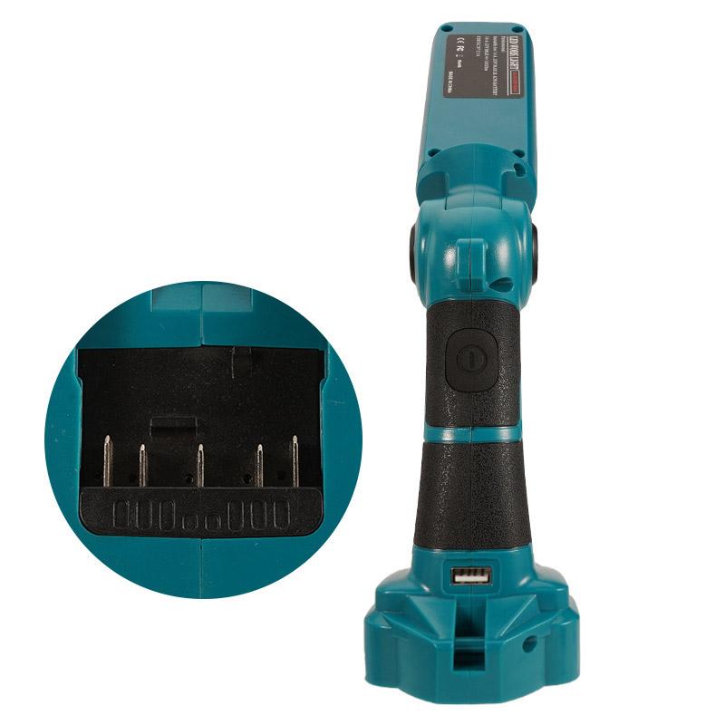 12W LED Lamp For Bosch 14.4V-18V Lithium Ion Battery BAT618 BAT609G Indoor Outdoor Work Light Portable Flashlight With USB