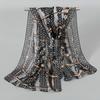 Spring and autumn new chiffon silk scarf, quality printing popular peacock silk scarf scarf source