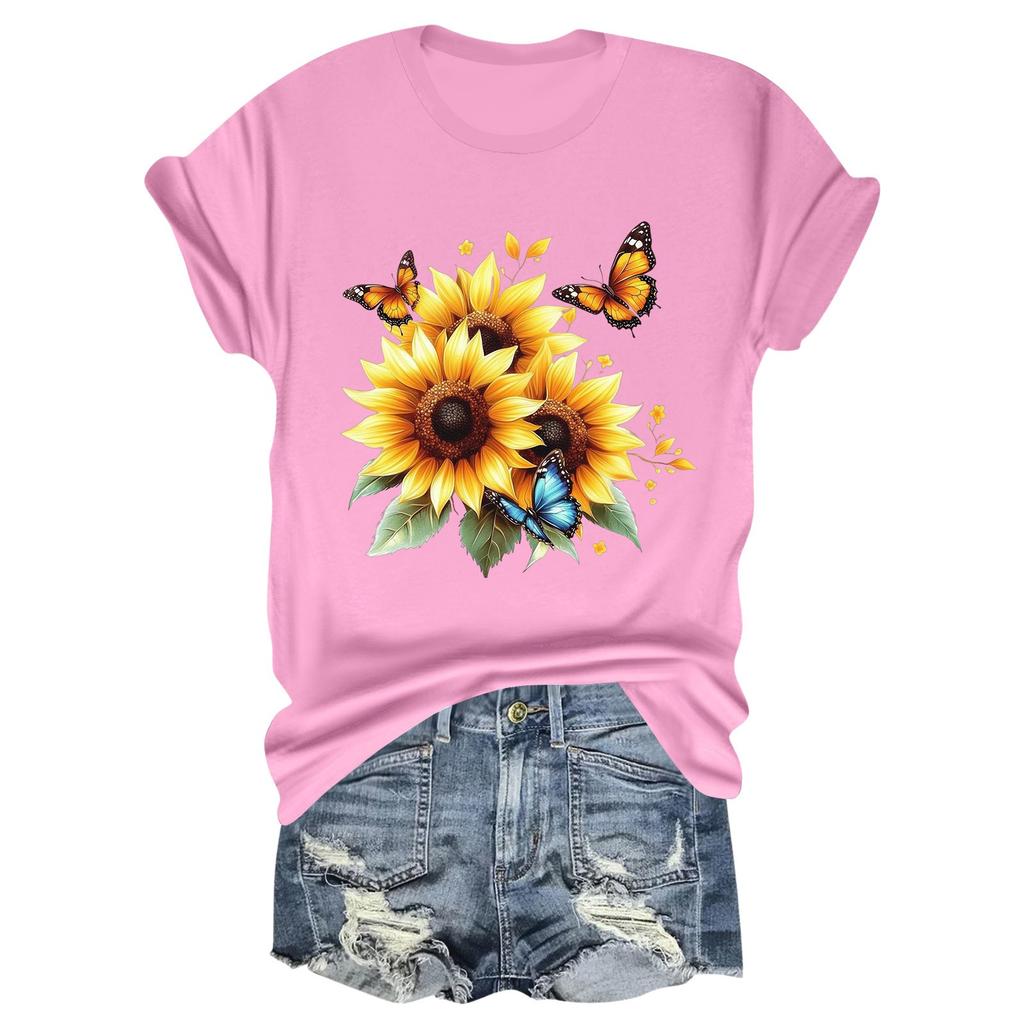 Child Casual Daily Round Neck Printed Short Sleeved T-shirt Letter Top
