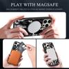 Luxury Ultra-Thin Camouflage Leather MagSafe Case For iPhone 17 Air 16 15 14 13 12 11 Pro Max Magnetic Wireless Charging Cover