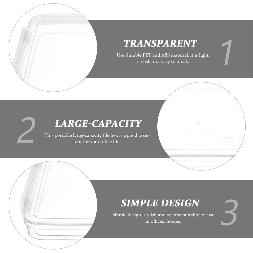 Lightweight Stylish Document Box with Fine Workmanship for Checks Cash Receipts File Folders Storage Organizer