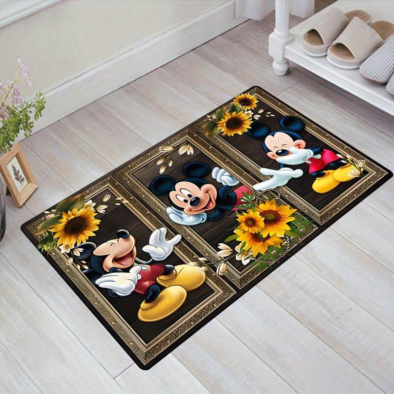 1 шт. Ковер с рисунком Микки Мауса и Минни от Disney, Ковер для зоны, Нескользящий ковер, Ручная стирка, Коврик для пола, Подходит для гостиной, спальни, домашнего декора 60cm by 90cm