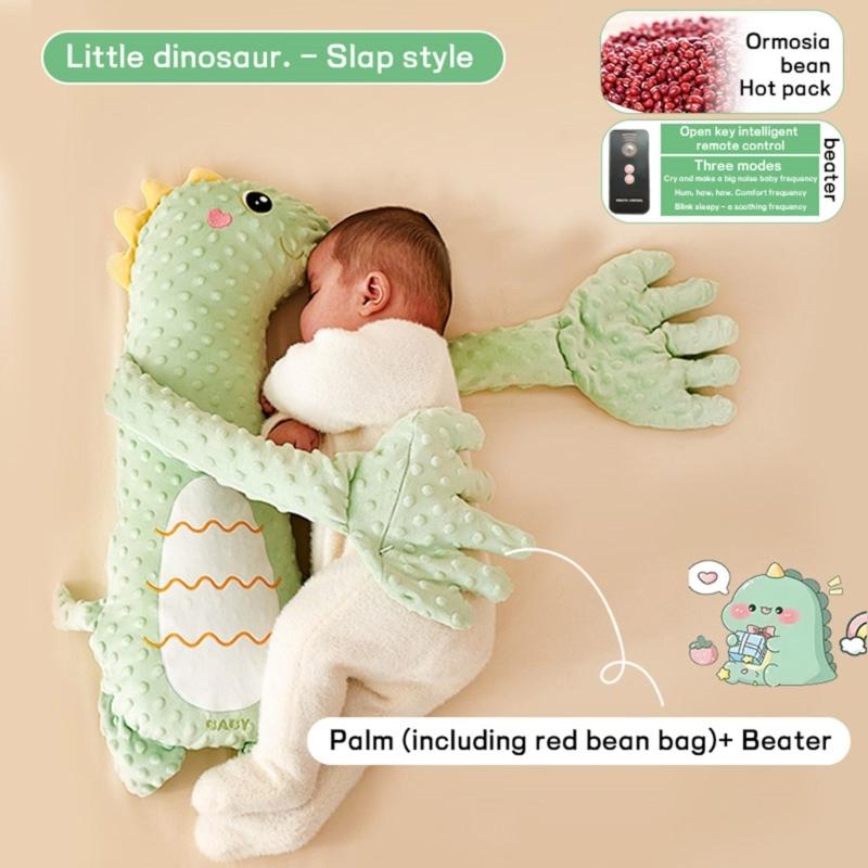 Infant Sleeping Comforter Soft & Breathable Cartoon Pacify Hand Soother with Automatic Beating for Better Sleep Quality