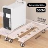 Steel Under-Desk Computer Case Rack with Casters: Movable Office Desk Storage Tray