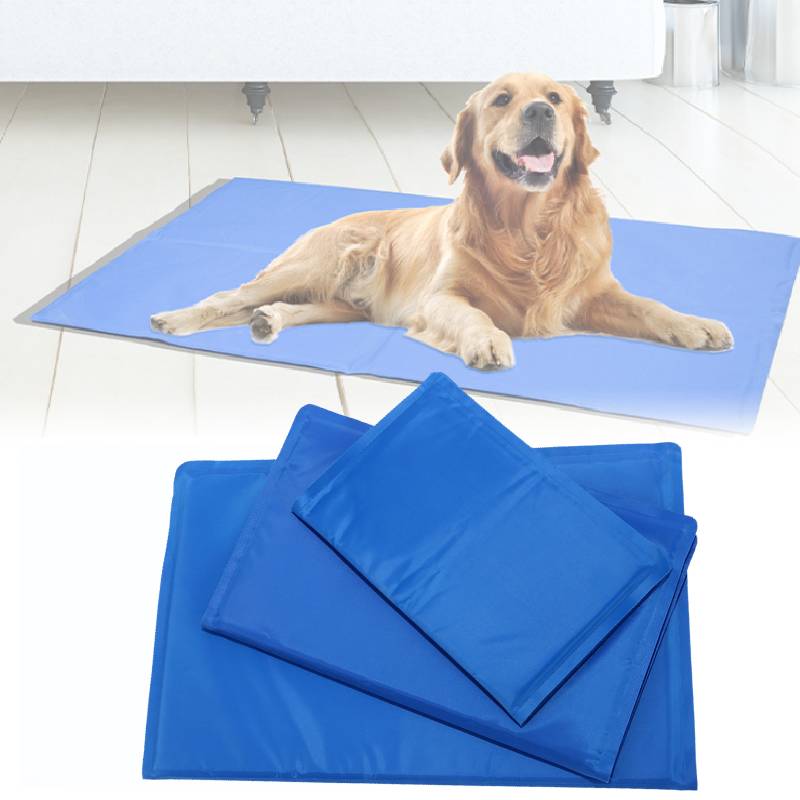 Pet Mat Gel Dog Cat Cooling Sleeping Pad Summer Pets Supplies Square Blue