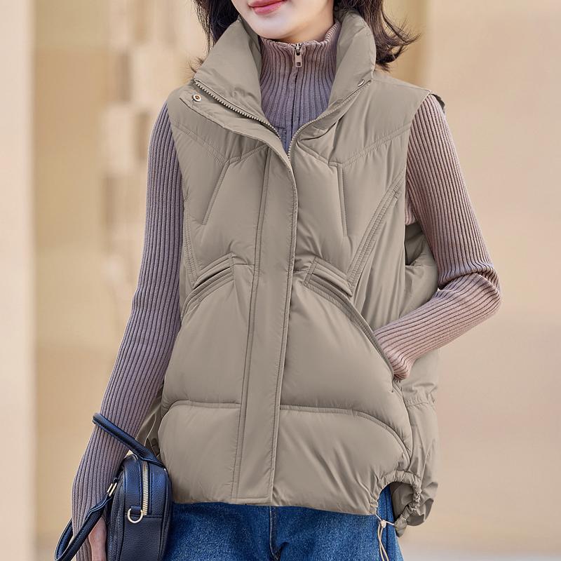 Moda Inverno Caldo Gilet Corto Donna Capispalla Elegante Spesso Senza Maniche Piumino Giubbotti da Donna