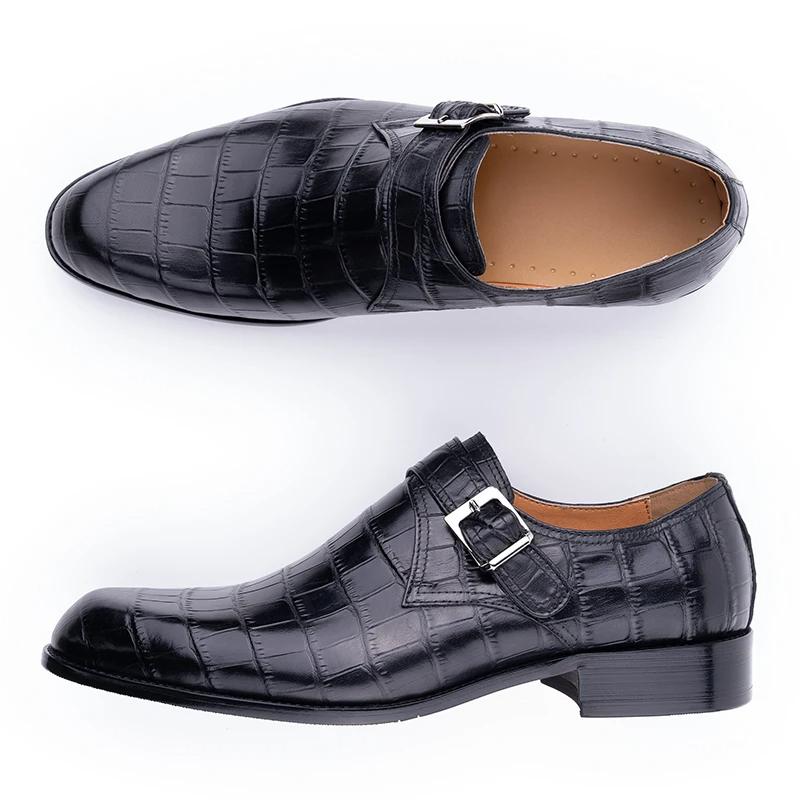 Fashion Leather Loafers  Mens' Handmade Shoes Genuine Leather New Luxury Dress Social Business Man Wear High Quality Formal Office Shoes