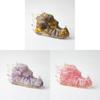 Resin Crystal Dragon Head Figurine With Natural Waterstone For Home Office Decor