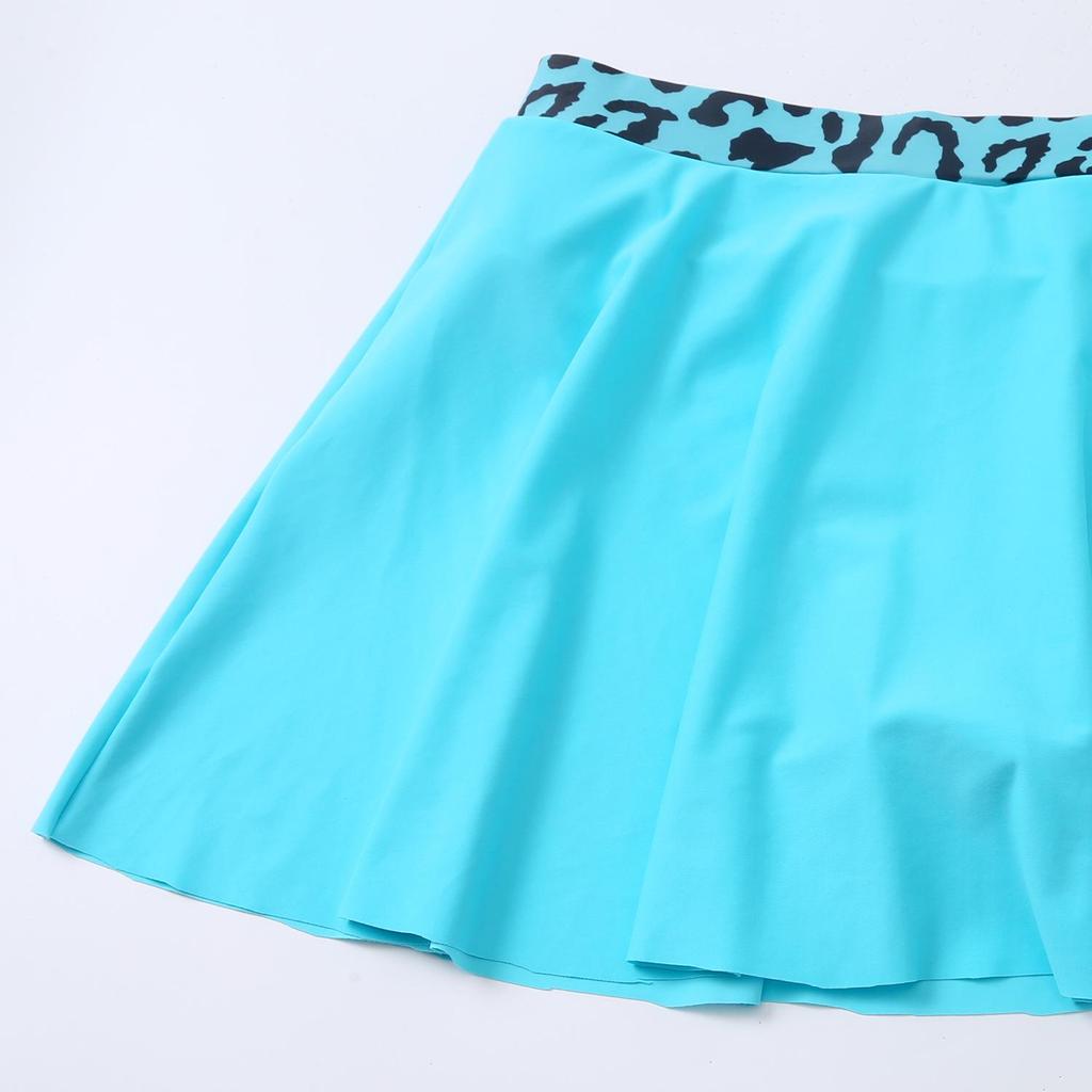 2024 Damen Europäischer & Amerikanischer Konservativer Print Bikini Badeanzug mit Rock