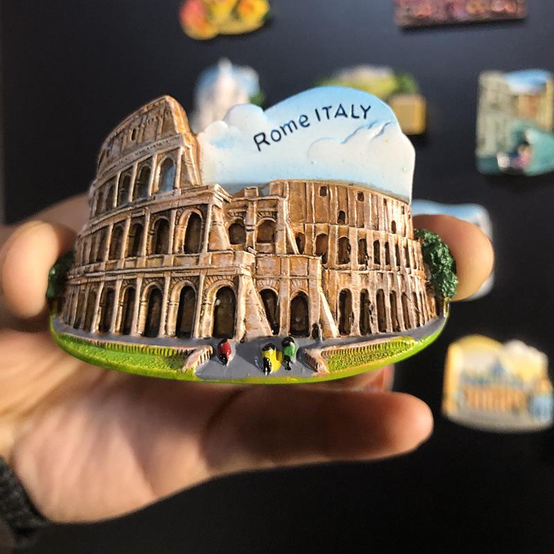 3D City Travel Souvenir Magnets: European and Global Regions