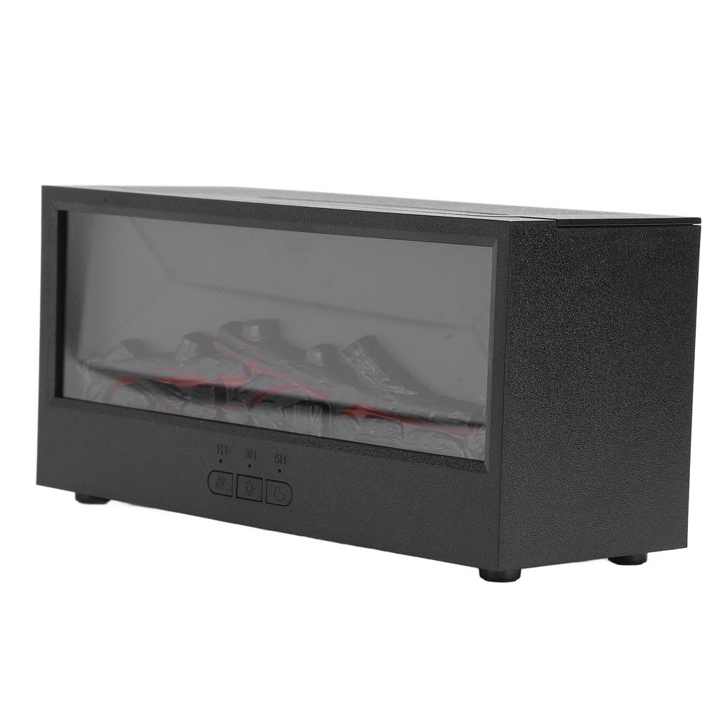 3D Flame Fireplace Essential Oil Diffuser 150ml Colorful Flame Light USB Quiet Aromatherapy