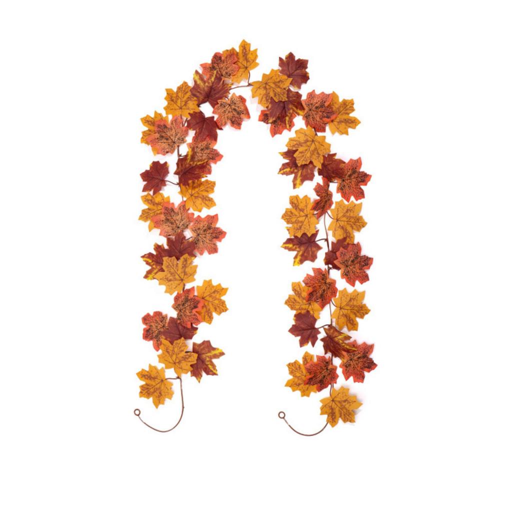 Artificial Maple Leaf Garland 175cm Long Faux Leaf Vine Decorative Garland for Seasonal Home Decor Indoor Outdoor Use